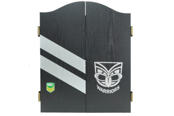 NRL DARTBOARD, DARTS + CABINET NEW ZEALAND WARRIORS COMBO - Image 3